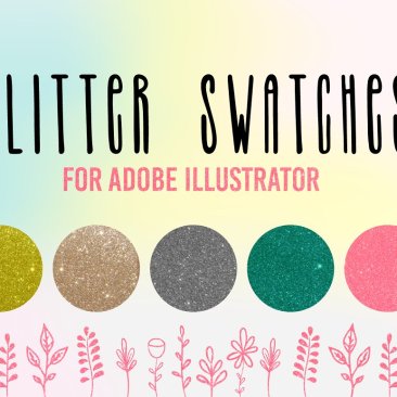 Glitter sparkling swatches for Adobe Illustrator